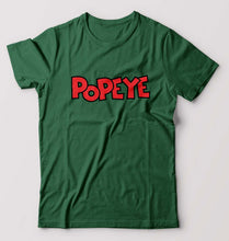 Load image into Gallery viewer, Popeye T-Shirt for Men-S(38 Inches)-Bottle Green-Ektarfa.online
