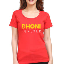 Load image into Gallery viewer, MS Dhoni (MSD) T-Shirt for Women-Red-Ektarfa.online

