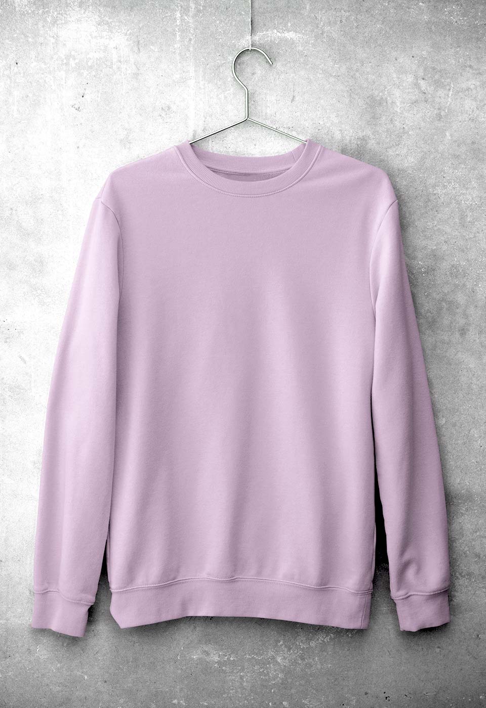 Plain Light Pink Unisex Sweatshirt for Men/Women