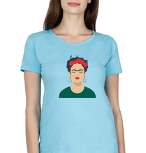 Load image into Gallery viewer, Frida Kahlo T-Shirt for Women-XS(32 Inches)-Light Blue-Ektarfa.online
