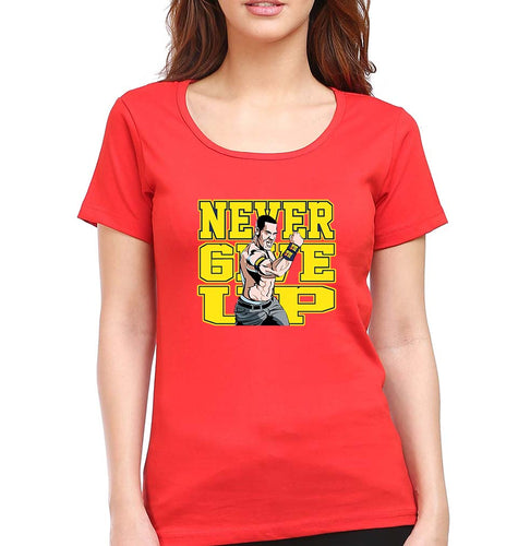 John Cena WWE T-Shirt for Women-Red-Ektarfa.online