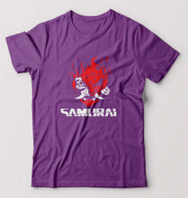 Load image into Gallery viewer, Cyberpunk Samurai T-Shirt for Men-S(38 Inches)-Purple-Ektarfa.online
