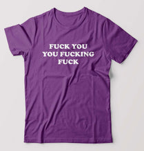 Load image into Gallery viewer, Funny Fuck T-Shirt for Men-S(38 Inches)-Purple-Ektarfa.online
