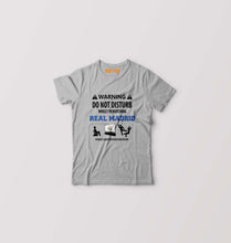 Load image into Gallery viewer, Warning Real Madrid Kids T-Shirt for Boy/Girl-Grey-Ektarfa.online
