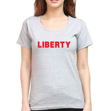 Load image into Gallery viewer, Liberty T-Shirt for Women-XS(32 Inches)-Grey Melange-Ektarfa.online
