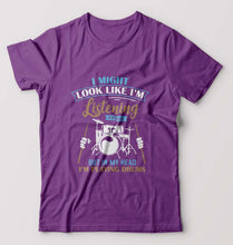 Load image into Gallery viewer, Drummer T-Shirt for Men-Purple-Ektarfa.online
