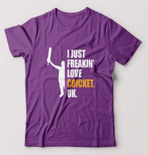Load image into Gallery viewer, Love Cricket T-Shirt for Men-Purple-Ektarfa.online
