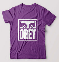 Load image into Gallery viewer, Obey T-Shirt for Men-S(38 Inches)-Purple-Ektarfa.online
