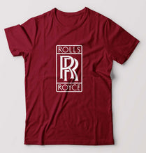 Load image into Gallery viewer, Rolls Royce T-Shirt for Men-S(38 Inches)-Maroon-Ektarfa.online
