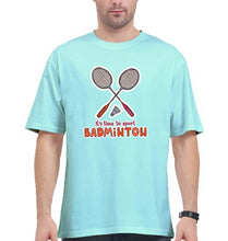 Load image into Gallery viewer, Badminton Oversized T-Shirt for Men-Mint-Ektarfa.online
