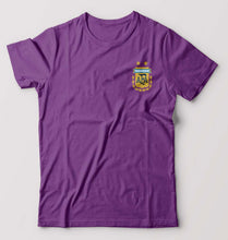 Load image into Gallery viewer, Argentina Football T-Shirt for Men-S(38 Inches)-Purple-Ektarfa.online
