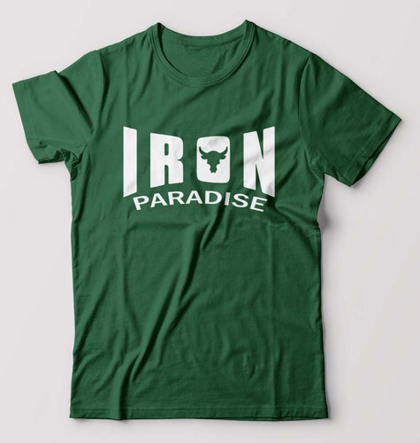 Iron Paradise T-Shirt for Men-Bottle Green-Ektarfa.online