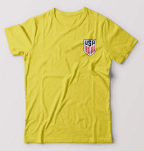 Load image into Gallery viewer, USA Football T-Shirt for Men-S(38 Inches)-Yellow-Ektarfa.online
