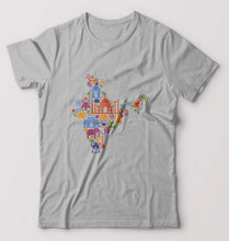 Load image into Gallery viewer, India T-Shirt for Men-S(38 Inches)-Grey Melange-Ektarfa.online
