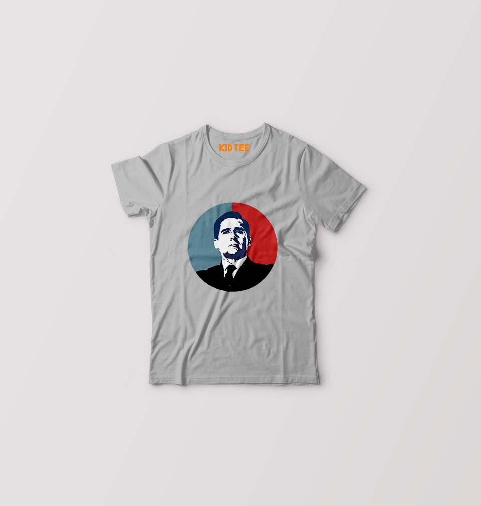 Michael Scott Kids T-Shirt for Boy/Girl-Grey-Ektarfa.online