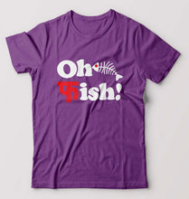 Load image into Gallery viewer, Fish Funny T-Shirt for Men-S(38 Inches)-Purple-Ektarfa.online
