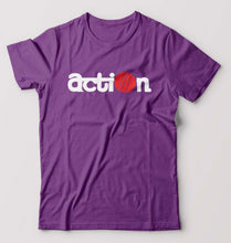Load image into Gallery viewer, Action T-Shirt for Men-S(38 Inches)-Purple-Ektarfa.online

