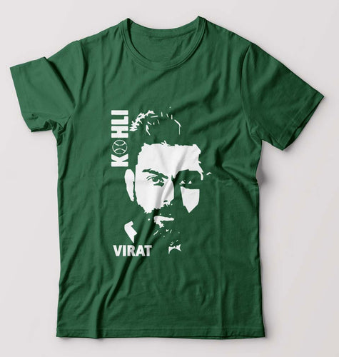 Virat Kohli T-Shirt for Men-Bottle Green-Ektarfa.online