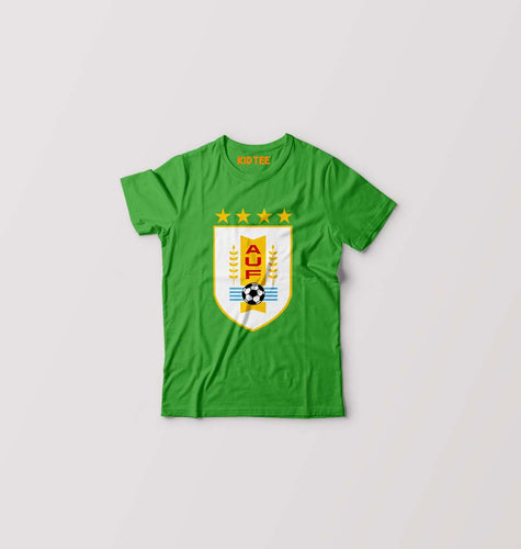 Uruguay Football Kids T-Shirt for Boy/Girl-0-1 Year(20 Inches)-Flag Green-Ektarfa.online