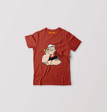 Load image into Gallery viewer, Popeye Kids T-Shirt for Boy/Girl-0-1 Year(20 Inches)-Brick Red-Ektarfa.online
