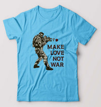 Load image into Gallery viewer, Guns N&#39; Roses Make Love Not War T-Shirt for Men-S(38 Inches)-Light Blue-Ektarfa.online
