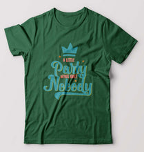 Load image into Gallery viewer, Party T-Shirt for Men-S(38 Inches)-Bottle Green-Ektarfa.online
