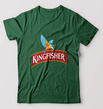 Load image into Gallery viewer, Kingfisher T-Shirt for Men-S(38 Inches)-Bottle Green-Ektarfa.online
