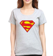 Load image into Gallery viewer, Superman T-Shirt for Women-XS(32 Inches)-Grey Melange-Ektarfa.online
