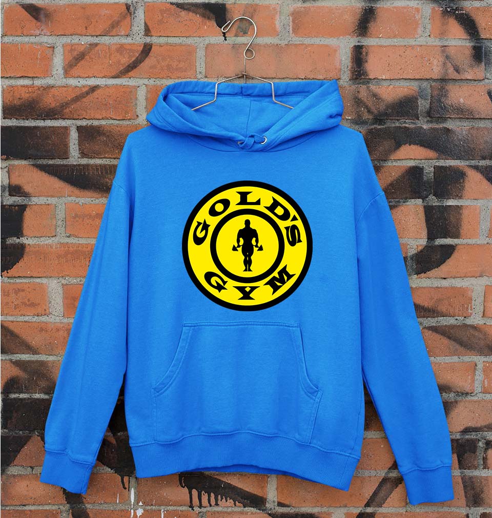 Gold's Gym Unisex Hoodie for Men/Women-S(40 Inches)-Royal Blue-Ektarfa.online