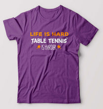 Load image into Gallery viewer, Table Tennis (TT) T-Shirt for Men-S(38 Inches)-Purple-Ektarfa.online
