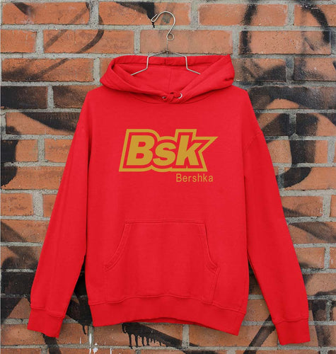 Bershka(BSK) Unisex Hoodie for Men/Women-Red-Ektarfa.online