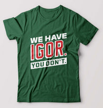 Load image into Gallery viewer, Igor T-Shirt for Men-Bottle Green-Ektarfa.online
