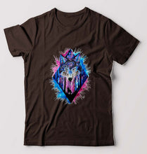 Load image into Gallery viewer, Wolf T-Shirt for Men-Coffee Brown-Ektarfa.online
