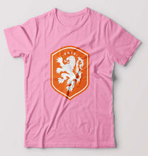 Load image into Gallery viewer, Netherlands Football T-Shirt for Men-S(38 Inches)-Light Baby Pink-Ektarfa.online
