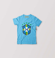Load image into Gallery viewer, Brazil Football Kids T-Shirt for Boy/Girl-0-1 Year(20 Inches)-Light Blue-Ektarfa.online
