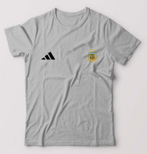 Load image into Gallery viewer, Argentina Football T-Shirt for Men-S(38 Inches)-Grey Melange-Ektarfa.online
