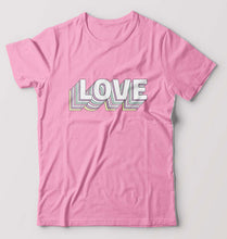 Load image into Gallery viewer, Love T-Shirt for Men-S(38 Inches)-Light Baby Pink-Ektarfa.online
