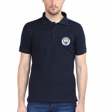 Load image into Gallery viewer, Manchester City Logo Polo T-Shirt for Men-S(38 Inches)-Navy Blue-Ektarfa.co.in
