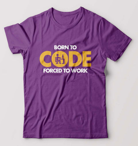 Coder Geek T-Shirt for Men-Purple-Ektarfa.online