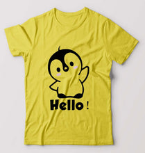 Load image into Gallery viewer, Penguin Hello T-Shirt for Men-Yellow-Ektarfa.online
