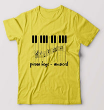Load image into Gallery viewer, Piano T-Shirt for Men-Yellow-Ektarfa.online
