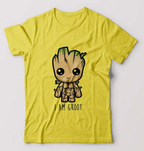 Load image into Gallery viewer, Groot T-Shirt for Men-S(38 Inches)-Yellow-Ektarfa.online
