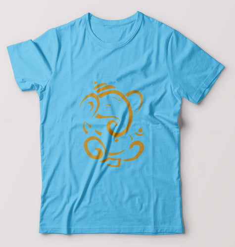 Ganpati JI(Ganesh) T-Shirt for Men-Light Blue-Ektarfa.online