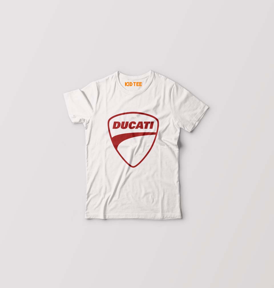 Ducati Kids T-Shirt for Boy/Girl-White-Ektarfa.online