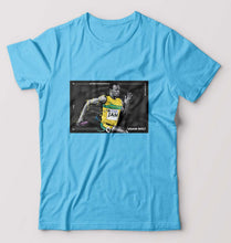 Load image into Gallery viewer, Usain Bolt T-Shirt for Men-Light Blue-Ektarfa.online
