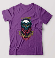 Load image into Gallery viewer, Owl Music T-Shirt for Men-S(38 Inches)-Purpul-Ektarfa.online
