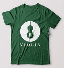 Load image into Gallery viewer, Violin T-Shirt for Men-Bottle Green-Ektarfa.online
