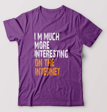 Load image into Gallery viewer, Internet Funny T-Shirt for Men-Purple-Ektarfa.online
