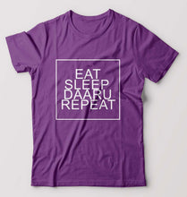 Load image into Gallery viewer, Daaru T-Shirt for Men-S(38 Inches)-Purple-Ektarfa.online
