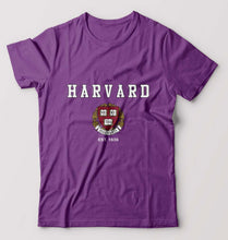Load image into Gallery viewer, Harvard T-Shirt for Men-S(38 Inches)-Purple-Ektarfa.online
